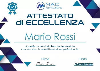 Attestato di Eccellenza MAC Formazione