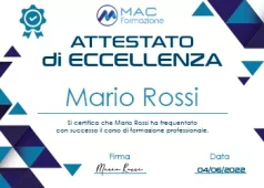 Attestato di Eccellenza MAC Formazione